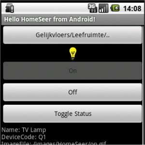 Hello Homeseer from Android