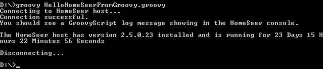 Hello HomeSeer from Groovy